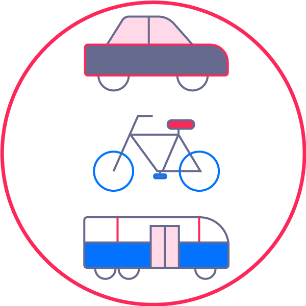 Icon zum Thema Mobilität im Areal Fliegerhorst Fürstenfeldbruck.
